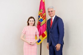 Maia Sandu s-a întâlnit cu ministrul Investițiilor și Proiectelor Europene al României, Dragoș-Nicolae Pîslaru